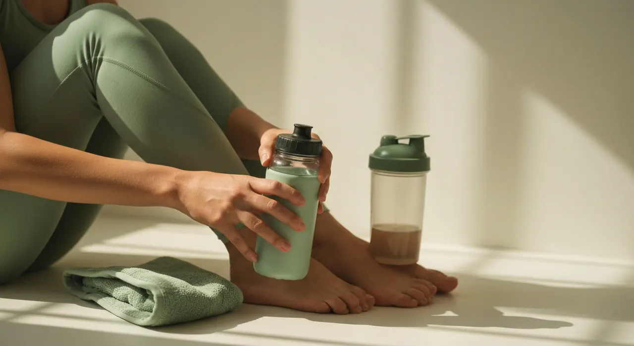 筋トレ後にストレッチをする人のイメージ、腱や靭帯のケアを意識した体づくり