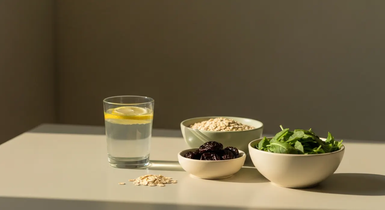 腸内環境を意識した食生活のイメージ。ヨーグルトや発酵食品が並ぶ食卓