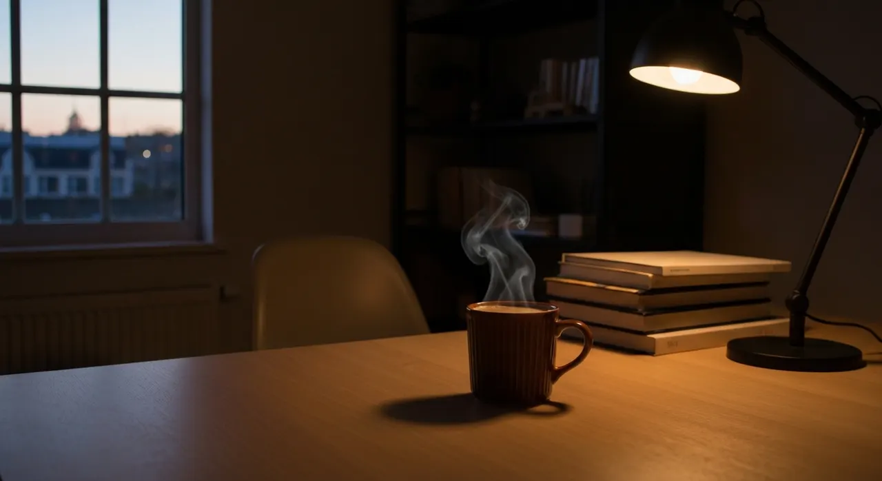 目の疲れを感じながら画面を見つめている人のイメージ。ルテインと目の関係を示す。