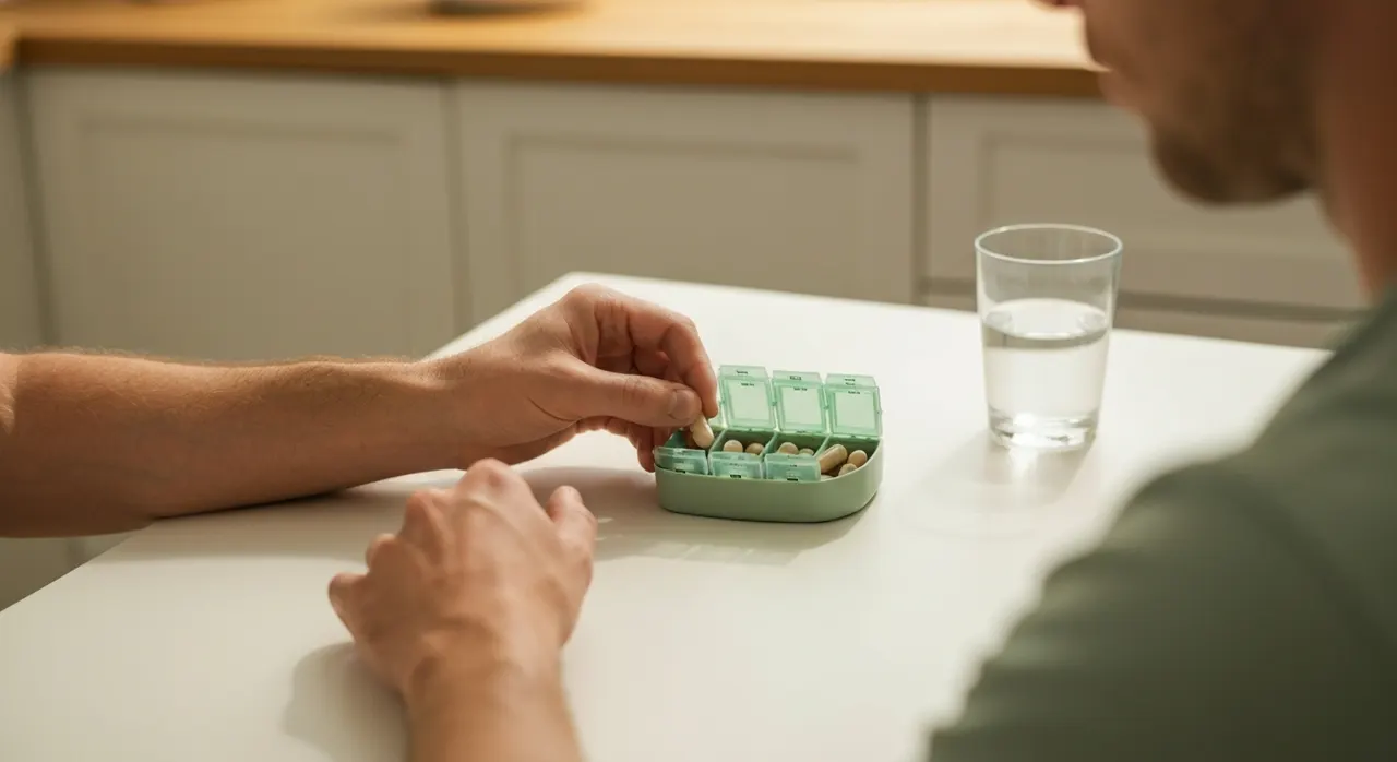 40代の健康意識が高い人がサプリの価格とコスパを検討しているイメージ