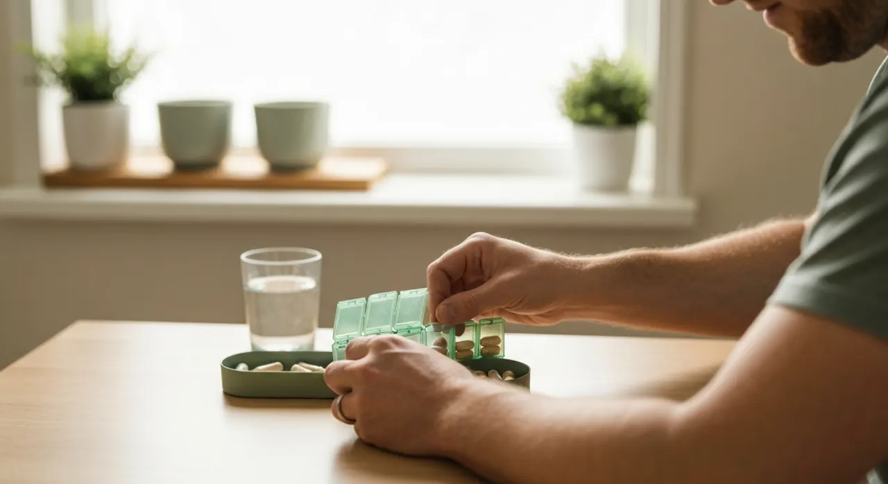 40〜50代の健康管理のイメージ。PQQサプリを継続的に活用する中高年世代のイメージ。