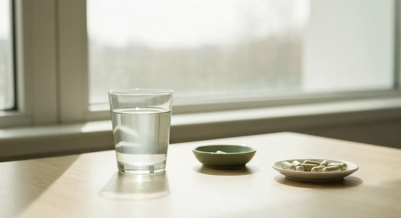 朝のルーティンにテアニンパウダーをコーヒーや緑茶に溶かして飲む習慣のイメージ
