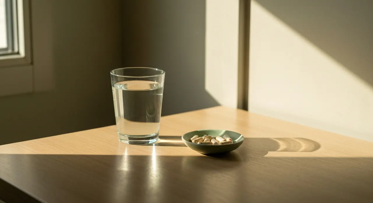 朝のコーヒーやスムージーにコラーゲンパウダーを混ぜるルーティンのイメージ。みんなの飲み方セクション用