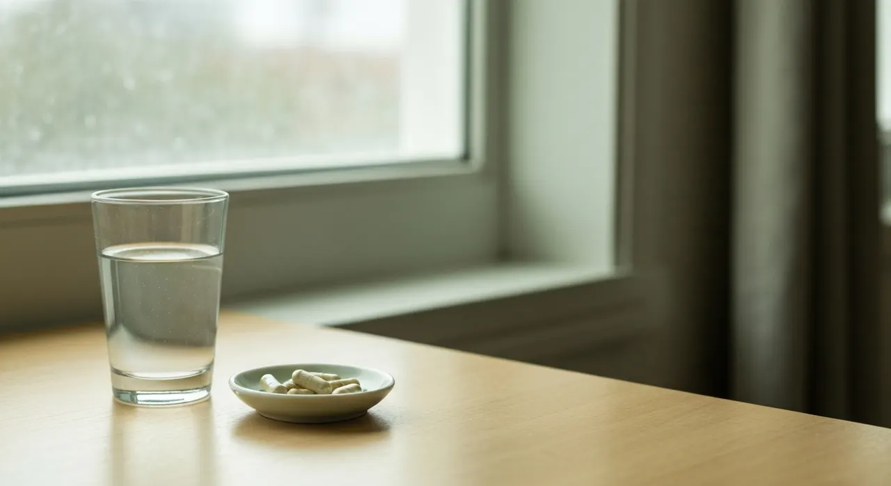 朝食後にビタミンD3を飲む習慣のイメージ。実際の服用パターンを紹介するセクション