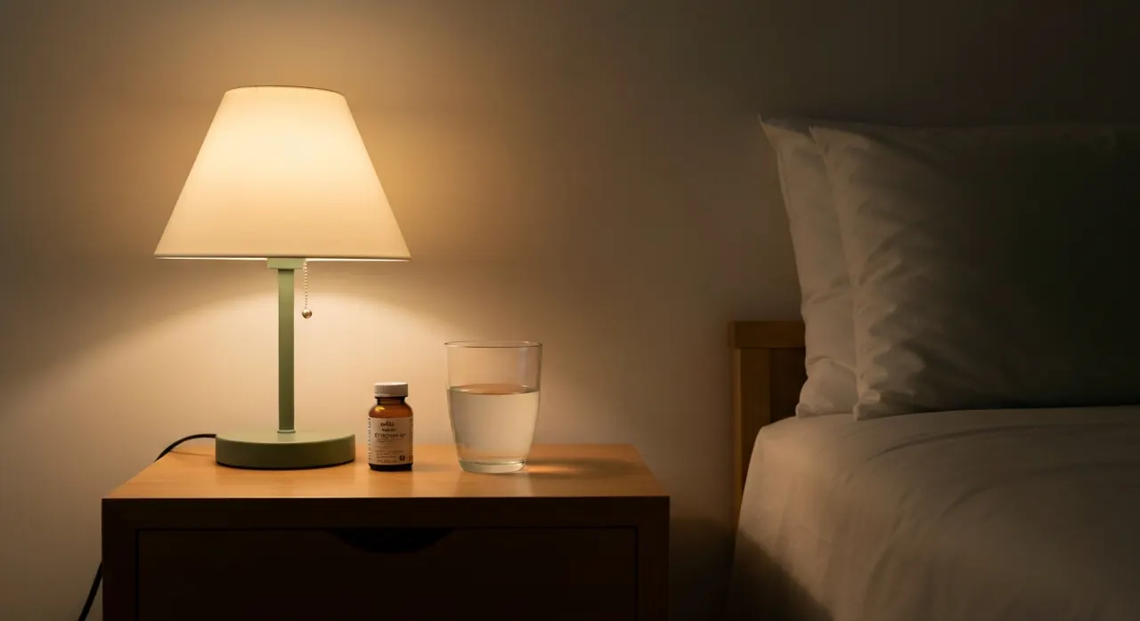 グリシンと眠りの深さの関係を示すイメージ。ぐっすり眠るための睡眠サポートサプリメント