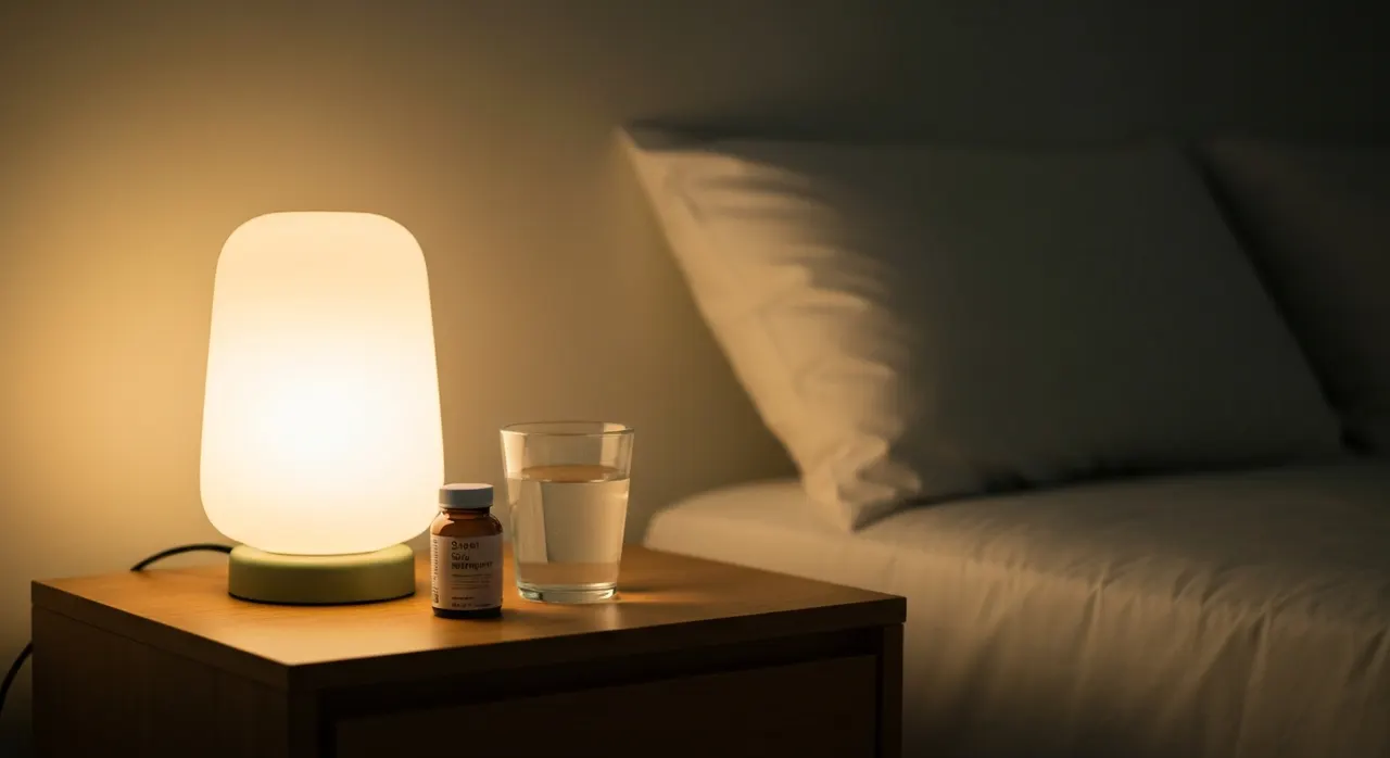 夜の睡眠と体内時計に関わるビタミンB12。寝つきの悩みに関係する体内リズムのイメージ。