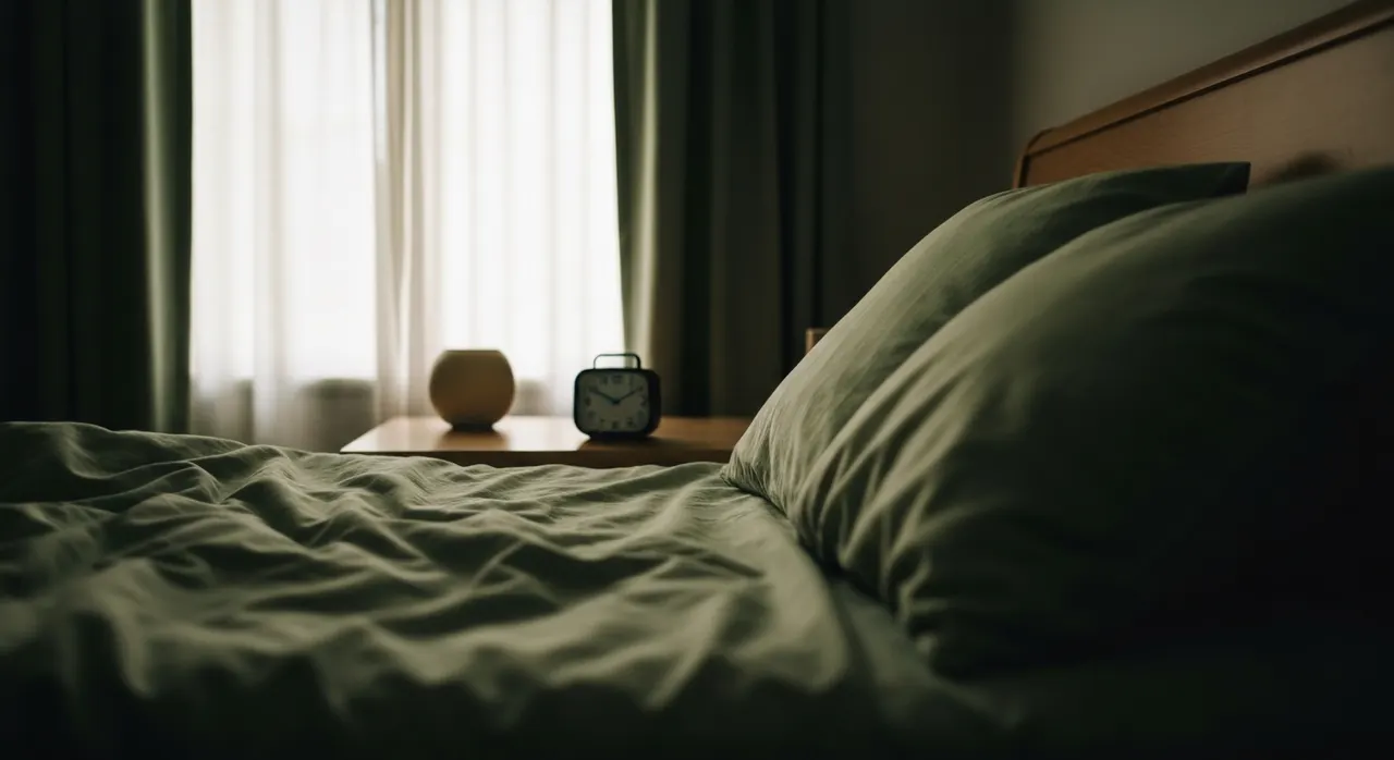 夜に眠れず脚のむずむず感に悩む人のイメージ