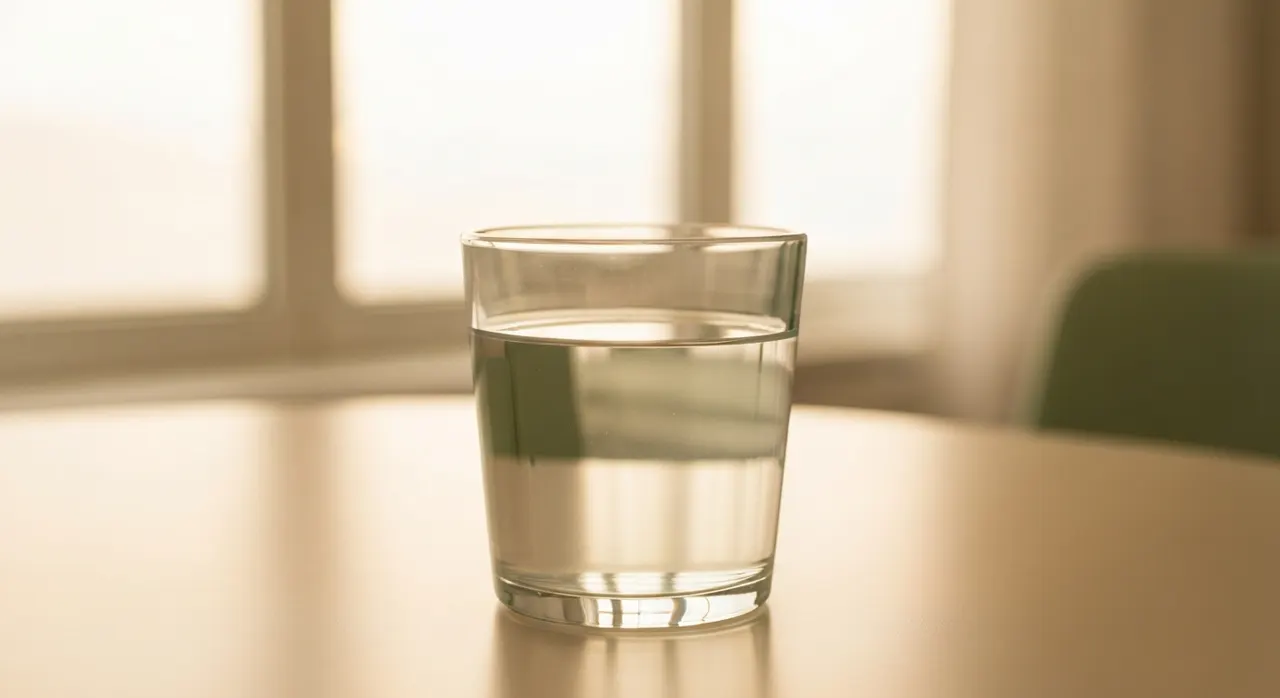 マグネシウムサプリを水と一緒に摂るイメージ。適切な水分と一緒に飲むのがポイント